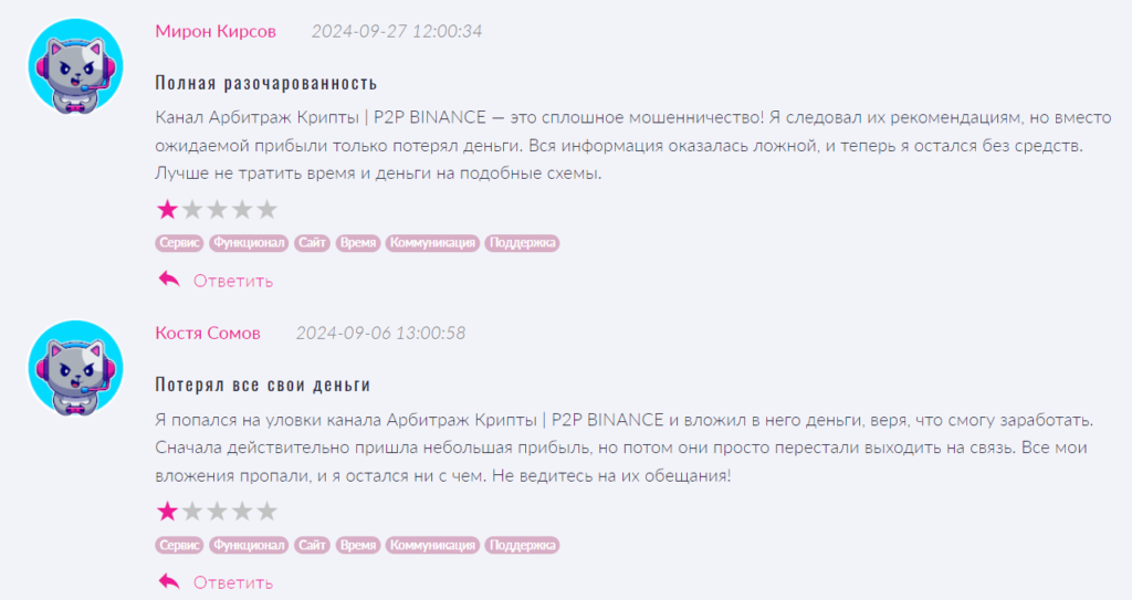 Арбитраж Крипты P2P BINANCE_1 скрин