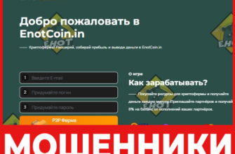 EnotCoin лицевая сторона скрин